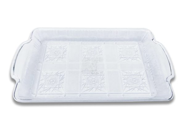 Acrylic Clear Ornate Tray with Handles
