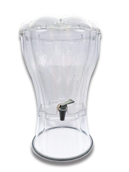 5 Gallon Acrylic Clear Scalloped Beverage Server