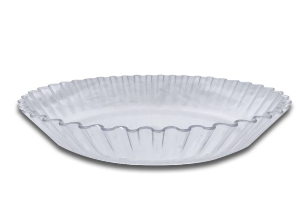Acrylic Clear Scalloped Oval Bowl