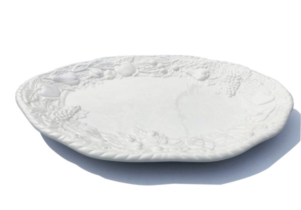 White Ceramic Oval Fruit Platter