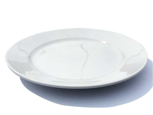 White Ceramic Round Plate