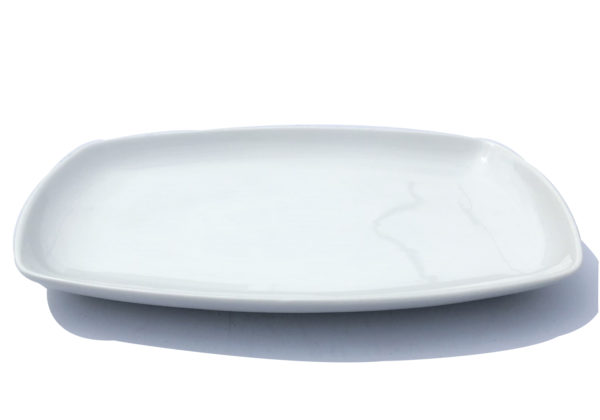 White Ceramic Rounded Platter