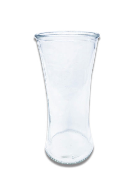 Clear Glass Flared Vase