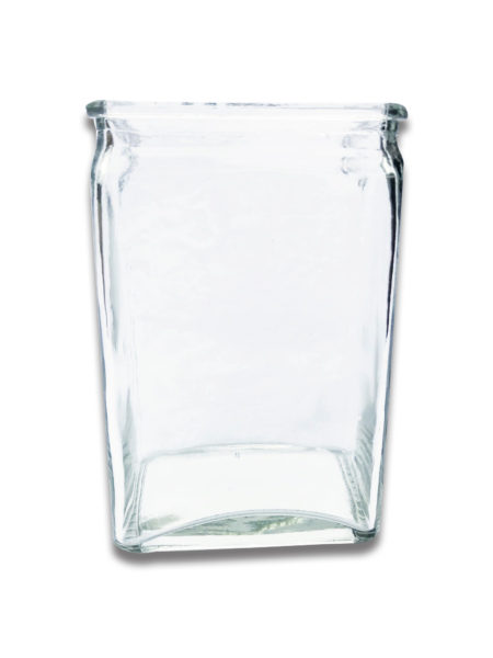 Clear Glass Rectangular Vase