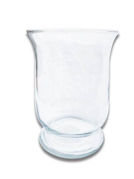 Clear Glass Short Flared Vase