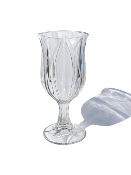 Clear Glass Tulip Pedestal Vase