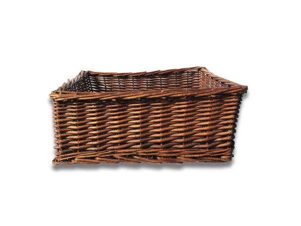 Dark Wicker Rectangular Basket