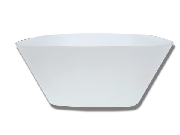 Frosted Plastic Rounded Bowl