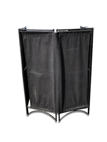 Mini Black Canvas Four Panel Screen