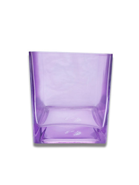 Purple Glass Square Vase