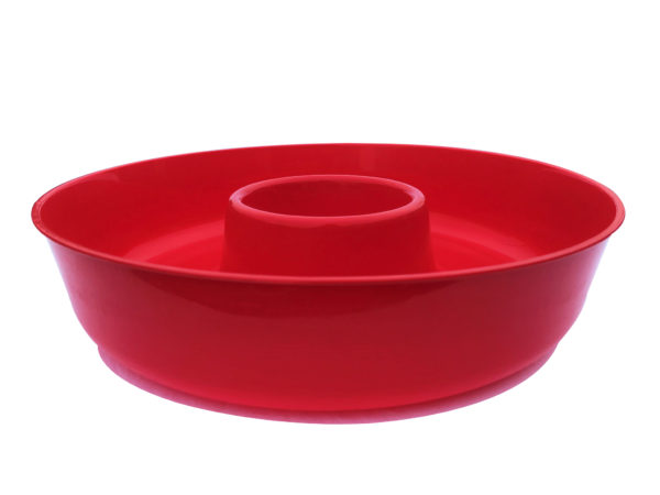 Red Plastic Chip & Dip Tray