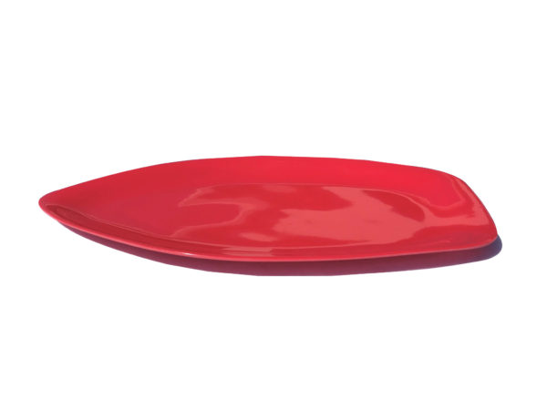 Red Plastic Arrowhead Platter