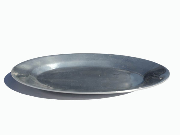Brushed Silver Oval Platter
