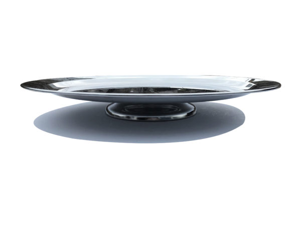 Stainless Lazy Susan Round Pedestal Tray
