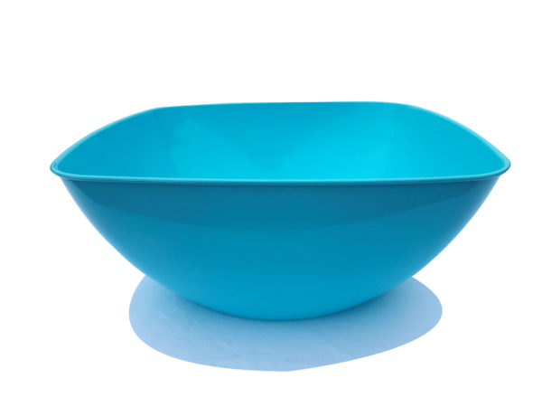 Teal Plastic Rounded Bowl