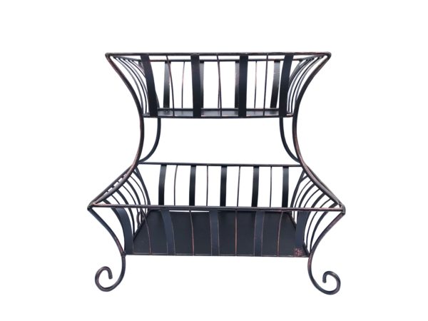 2 Tier Wrought Iron Display Basket