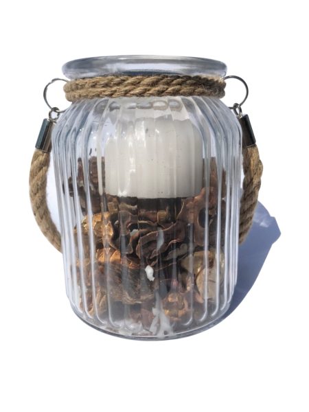 Votive Holder with Rope Handle