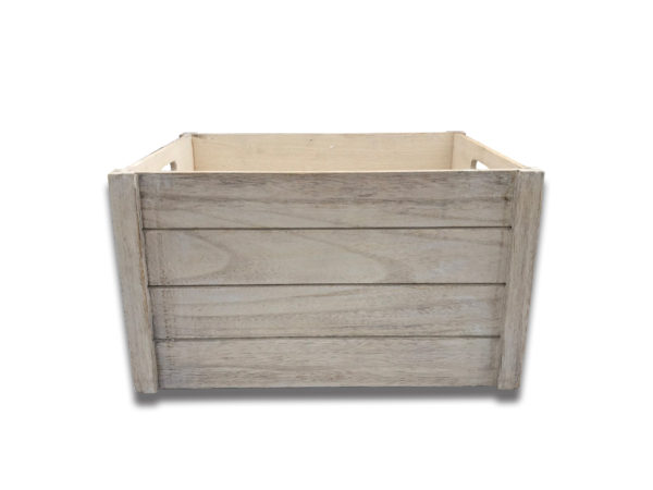 White Wash Wood Crates