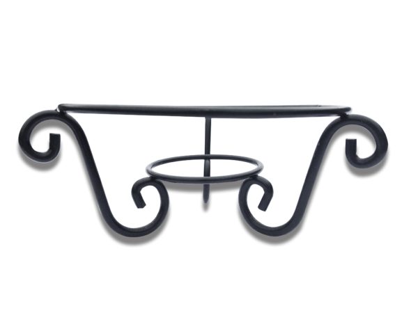 Black Wrought Iron Round Small Stand